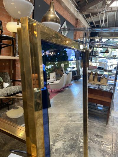 Mid Century Modern Oversize Squre Italian Mirror Italy 1970