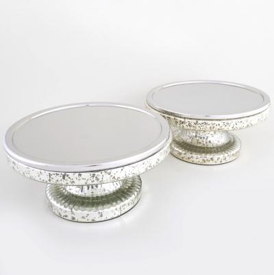 Mid Century Modern Pair Tableware Mercury Glass Serveware Tazza