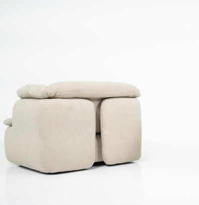 Mid Century Modern Pair of Armchairs New Upholstery