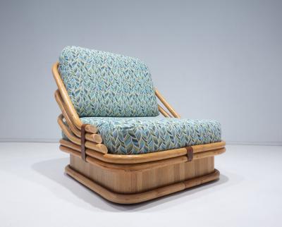 Mid Century Modern Pair of Rattan Armchairs