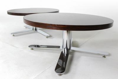 Mid Century Modern Pair of Rosewood Coffee Tables Brazil 1960s