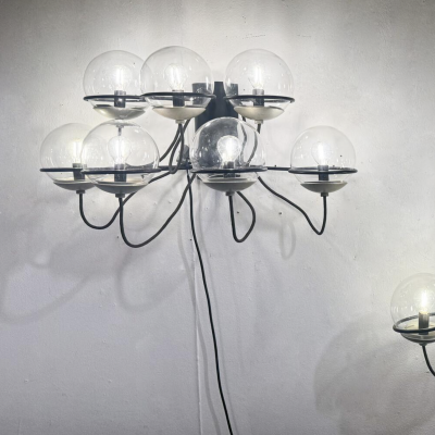 Mid Century Modern Pair of Wall Lights Mod 237 7 by Gino Sarfatti 1960s