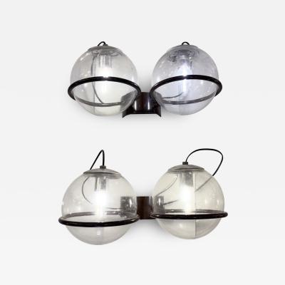 Mid Century Modern Pair of Wall Lights by Gino Sarfatti 1960s