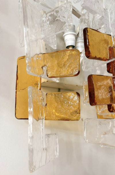 Mid Century Modern Pair of Wall light by Carlo Nason 1960s