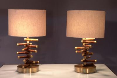 Mid Century Modern Pair of table lamps by Brazilian Designer Brazil 1960s