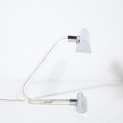 Mid Century Modern Peter Hamburger Kovacs Lucite Chrome Lamp