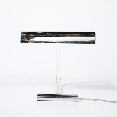 Mid Century Modern Peter Hamburger Kovacs Lucite Chrome Lamp