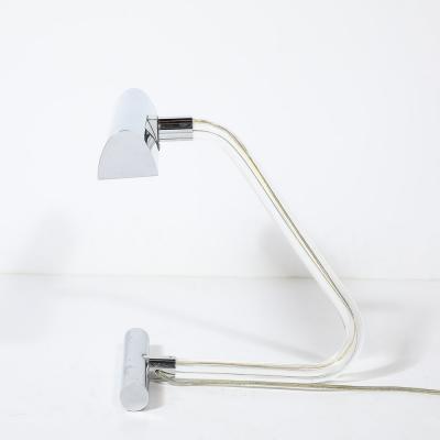 Mid Century Modern Peter Hamburger Kovacs Lucite Chrome Lamp