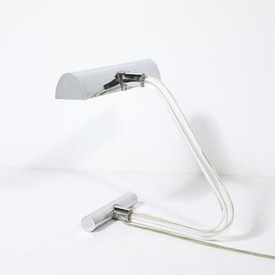 Mid Century Modern Peter Hamburger Kovacs Lucite Chrome Lamp