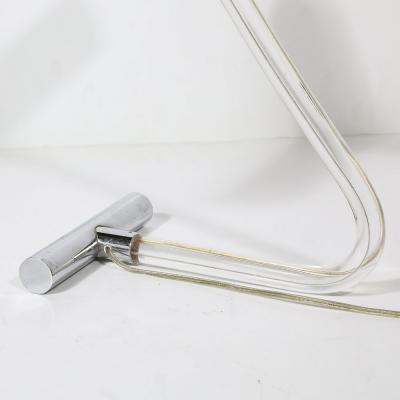 Mid Century Modern Peter Hamburger Kovacs Lucite Chrome Lamp