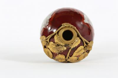 Mid Century Modern Porcelain Gilt Dore Vase