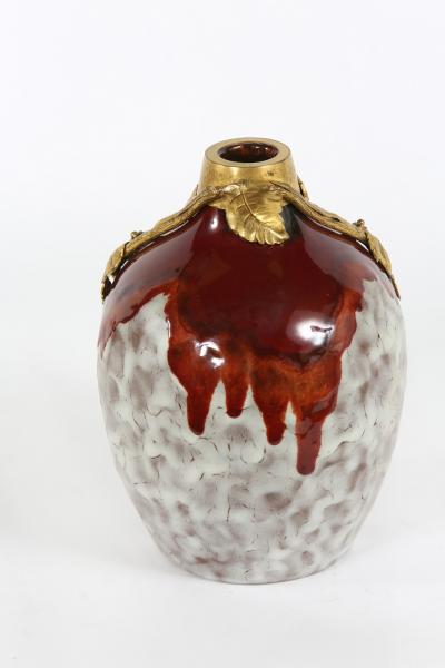 Mid Century Modern Porcelain Gilt Dore Vase