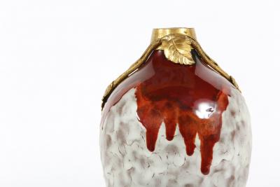 Mid Century Modern Porcelain Gilt Dore Vase