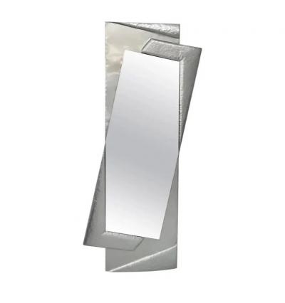 Mid Century Modern Postmodern Italian Metal Frame Full Length Wall Mirror 1970