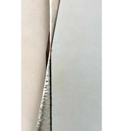 Mid Century Modern Postmodern Italian Metal Frame Full Length Wall Mirror 1970