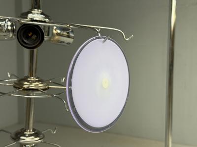 Mid Century Modern Purple Murano Glass Chrome Pendant Light 1960s