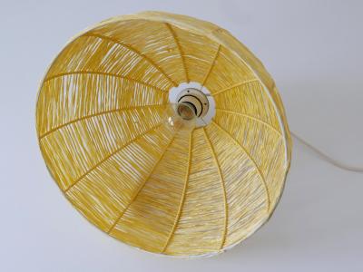 Mid Century Modern Raffia Bast Pendant Lamp or Hanging Light Germany 1970s