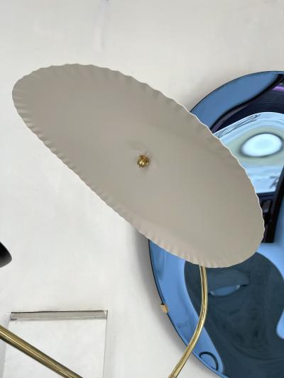 Mid Century Modern Reading Floor Lamp Brass lacquered Metal Italy 1950s