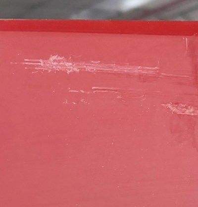 Mid Century Modern Red Lacquered Room Divider Italy 1960s