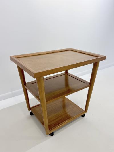 Mid Century Modern Rolling Bar Cart 