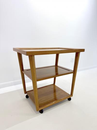 Mid Century Modern Rolling Bar Cart 