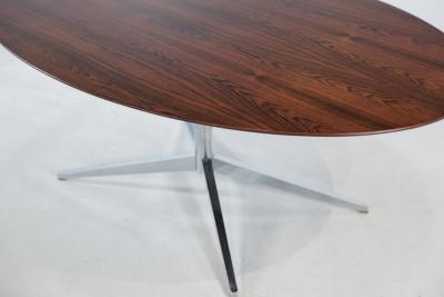 Mid Century Modern Rosewood Chrome Table Desk by Florence Knoll