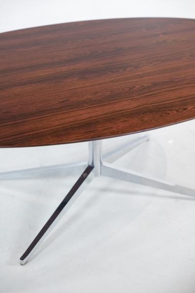 Mid Century Modern Rosewood Chrome Table Desk by Florence Knoll