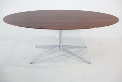 Mid Century Modern Rosewood Chrome Table Desk by Florence Knoll
