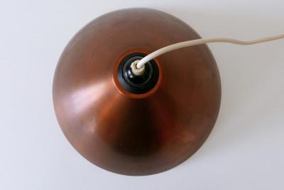 Mid Century Modern Scandinavian Copper Pendant Lamp or Hanging Light 1960s