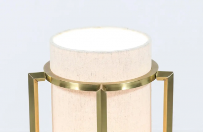 Mid Century Modern Sculpted Brass Floor Lamp