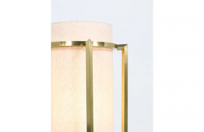 Mid Century Modern Sculpted Brass Floor Lamp