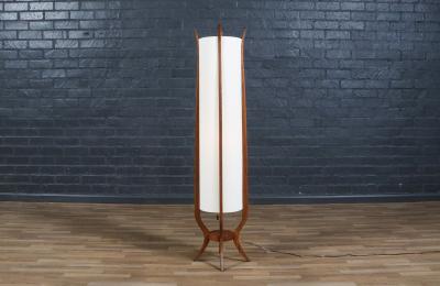 Mid Century Modern Sculpted Floor Lamp by Roller Lamp Co 
