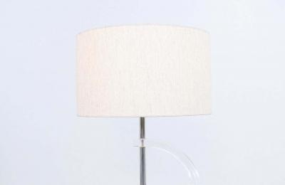 Mid Century Modern Sculpted Lucite Table Lamps