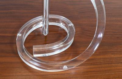 Mid Century Modern Sculpted Lucite Table Lamps