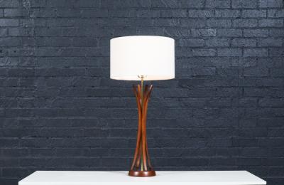 Mid Century Modern Sculpted Table Lamp by Roller Lamp Co 