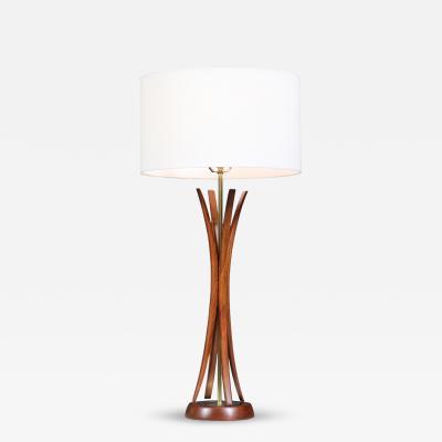 Mid Century Modern Sculpted Table Lamp by Roller Lamp Co 