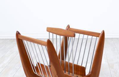 Mid Century Modern Sculpted Walnut Magazine Holder