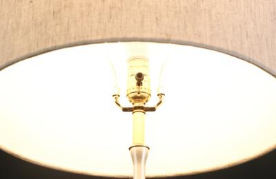 Mid Century Modern Sculpted Walnut Table Lamp by V H Woolums