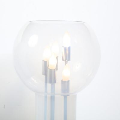 Mid Century Modern Sculptural Opalescent Glass Table Lamp