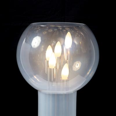 Mid Century Modern Sculptural Opalescent Glass Table Lamp