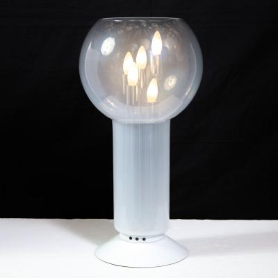 Mid Century Modern Sculptural Opalescent Glass Table Lamp