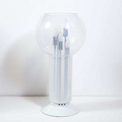 Mid Century Modern Sculptural Opalescent Glass Table Lamp