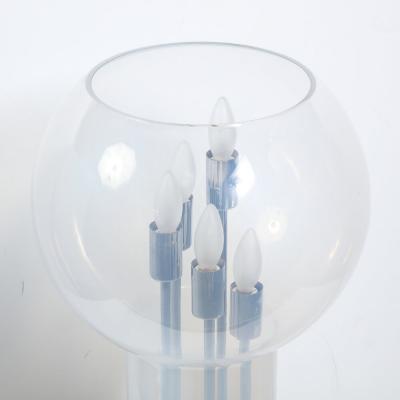 Mid Century Modern Sculptural Opalescent Glass Table Lamp