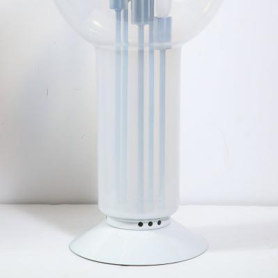 Mid Century Modern Sculptural Opalescent Glass Table Lamp