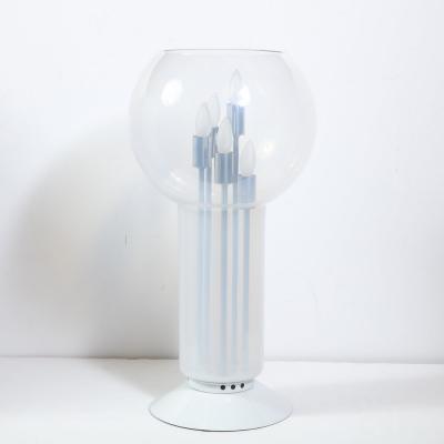 Mid Century Modern Sculptural Opalescent Glass Table Lamp