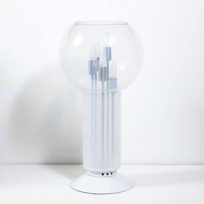 Mid Century Modern Sculptural Opalescent Glass Table Lamp