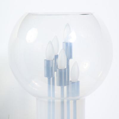 Mid Century Modern Sculptural Opalescent Glass Table Lamp