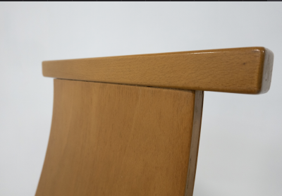 Mid Century Modern Set of 12 Wood and Leather Chairs Italy 1950s