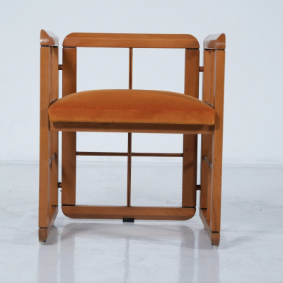 Mid Century Modern Set of 4 Armchairs by Franco Poldarreti Caccia alla Volpe