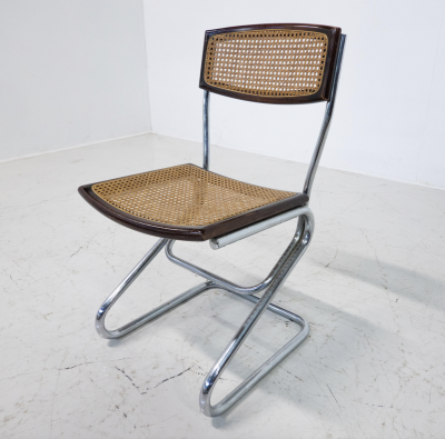 Mid Century Modern Set of 6 Italian Cane Chairs 1960s